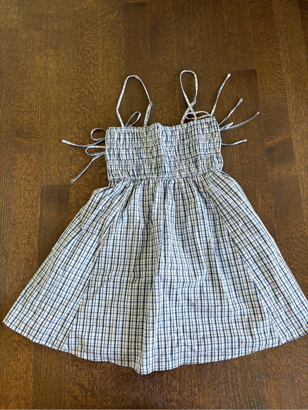 NWT Abercrombie & Fitch Blue & White Plaid Sundress
